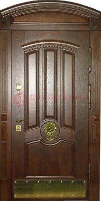 Хорошая стальная арочная дверь с декоративным элементом ДА-23 в Щелково