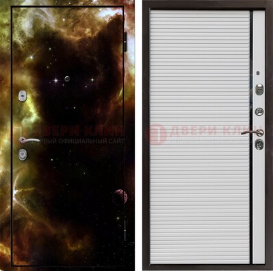 Стальная дверь с фотопечатью космоса ДФ-14 в Щелково