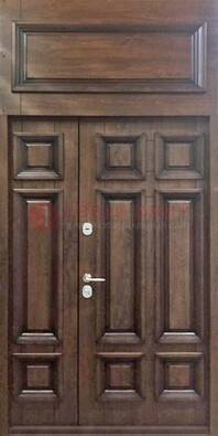 Классическая входная дверь с верхней фрамугой ДФГ-15 в Щелково