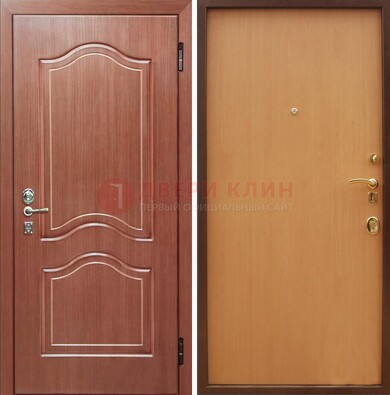 Входная дверь отделанная МДФ и ламинатом внутри ДМ-159 в Щелково