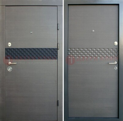 Темно-серая стальная дверь с МДФ ДМ-218 в Щелково