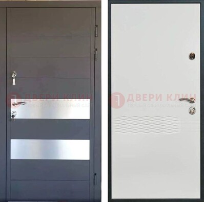 Металлическая дверь МДФ темная и светлая ДМ-420 в Щелково