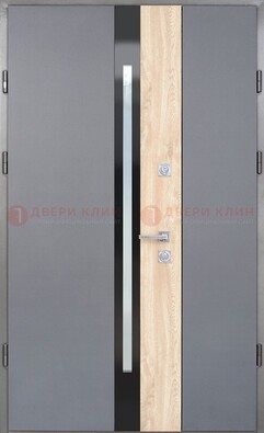 Полуторная металлическая дверь с МДФ ДМ-503 в Щелково