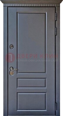 Тёмная входная дверь для коттеджа с МДФ ДМ-528 в Щелково