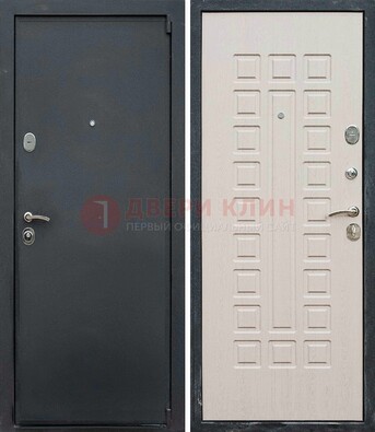 Черная металлическая дверь с порошковым покрытием ДП-101 в Щелково