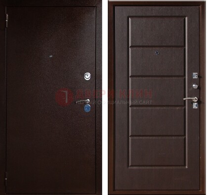 Темная входная дверь с порошковым окрасом ДП-113 в Щелково