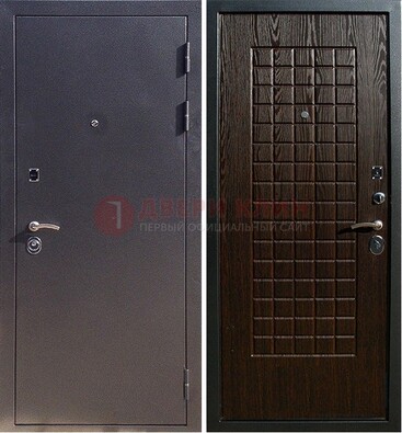 Серая металлическая дверь с порошковым напылением ДП-153 в Щелково