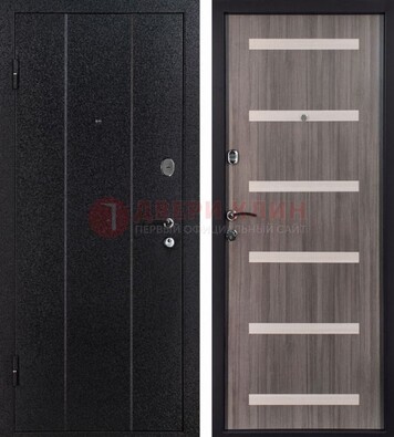 Черная стальная дверь с порошковым окрасом ДП-199 в Щелково