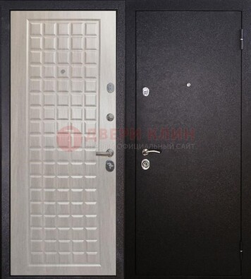 Черная входная дверь с порошковым покрытием ДП-206 в Щелково