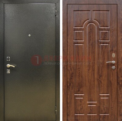 Металлическая дверь Темное серебро с порошковым покрытием и МДФ ДП-271 в Щелково