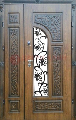 Морозостойкая металлическая парадная дверь ДПР-12 в Щелково