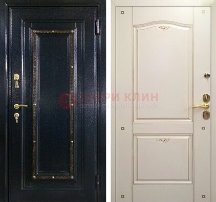 Парадная дверь с золотистым декором ДПР-3 в квартиру в Щелково