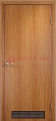 Светлая техническая дверь с вентиляционной решеткой ДТ-1 в Щелково