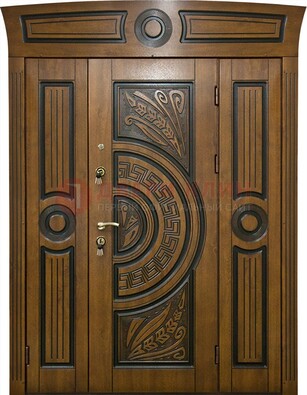 Парадная входная дверь с виноритом и узором ДВТ-194 в Щелково