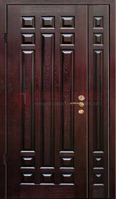 Коричневая металлическая дверь с виноритом ДВТ-20 в Щелково