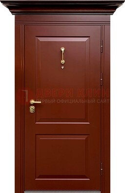 Красная железная дверь винорит для частного дома ДВТ-251 в Щелково