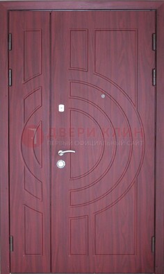 Тамбурная красная железная дверь с виноритом ДВТ-3 в Щелково